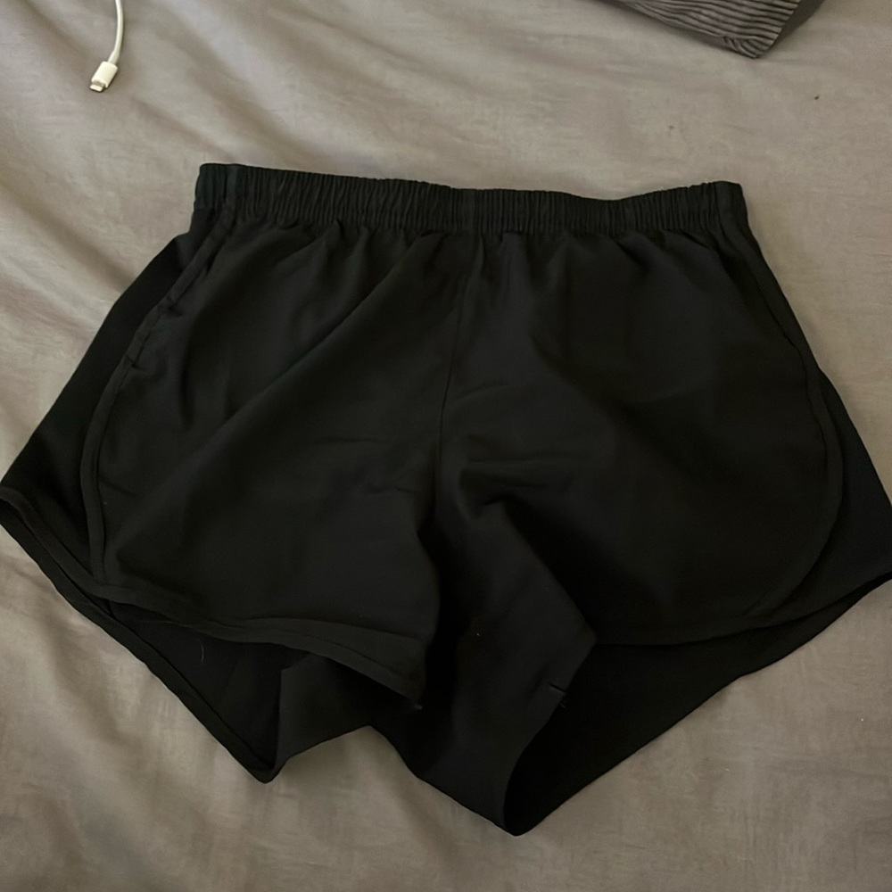 black nike shorts, kids size medium